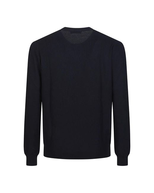 Fay Blue Round-Neck Knitwear for men