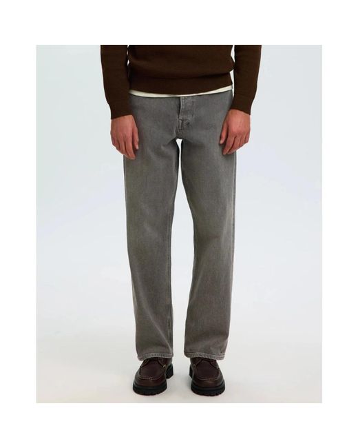SELECTED Jeans ,Grijs ,Broeken in het Gray voor heren