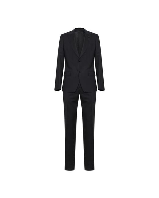 Lardini Black Single Breasted Suits for men