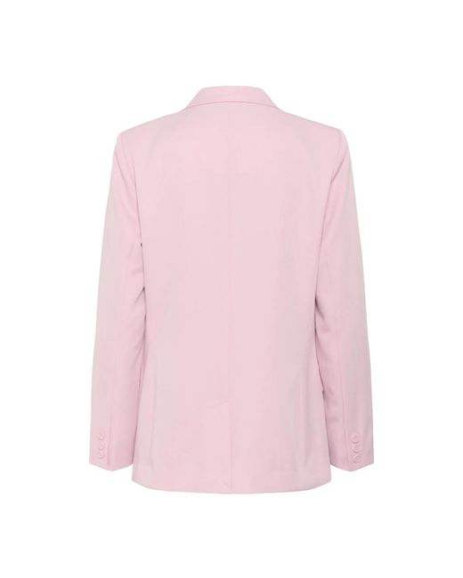 Saint Tropez Jassen ,Roze ,Polyester Roze Nectar Blazer Met Klassieke Kraag in het Pink