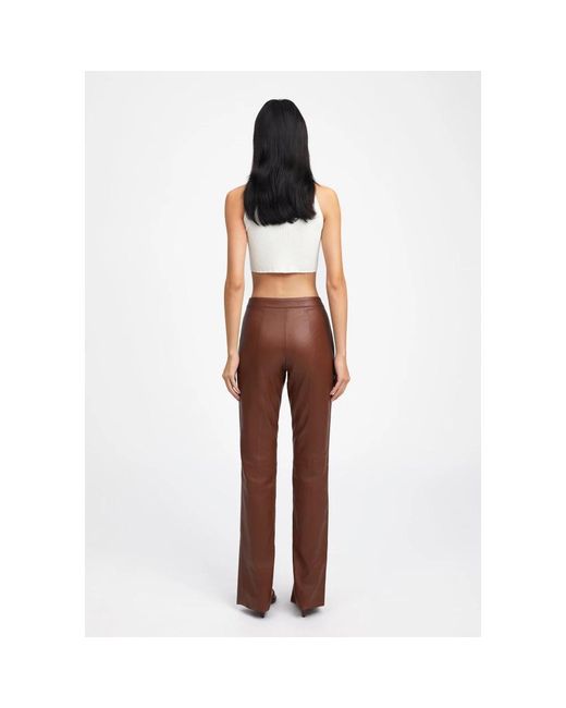 Trousers > leather trousers Aeron en coloris Brown