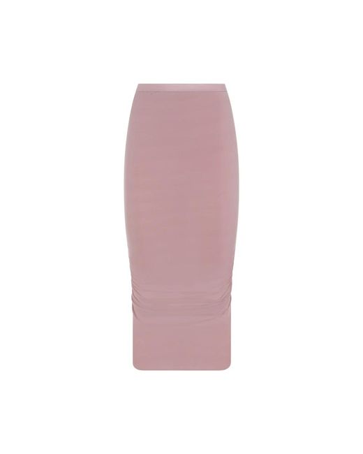 Rosa polvoriento falda shirmp Rick Owens de color Pink