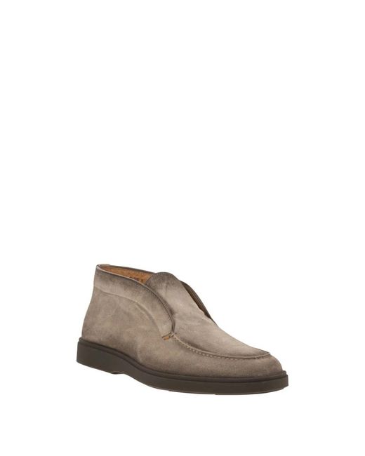Santoni Brown Ankle Boots for men
