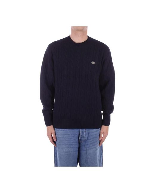 Lacoste Blauer logo pullover regular fit in Blue für Herren