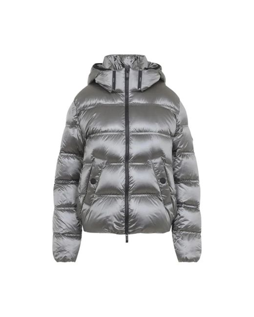 Moncler Jassen ,Grijs ,Nylon Sensation Korte Donsjas in het Gray