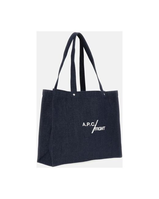 A.P.C. Blue Tote Bags for men