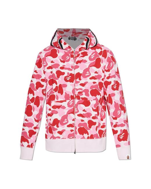 A Bathing Ape Red Zip-Throughs for men