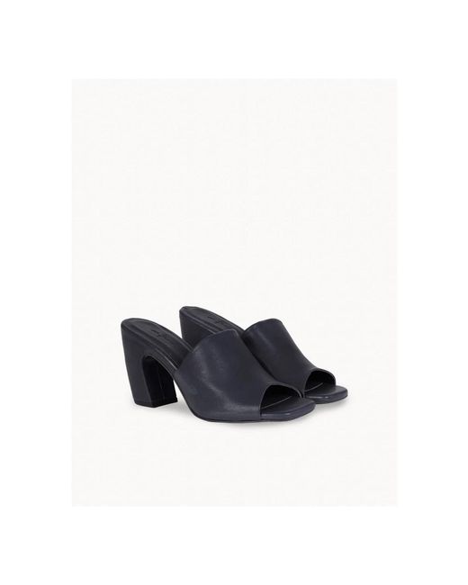 Cortana Blue Heeled Mules