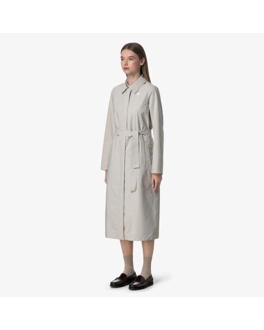 K-Way Gray Belted Coats