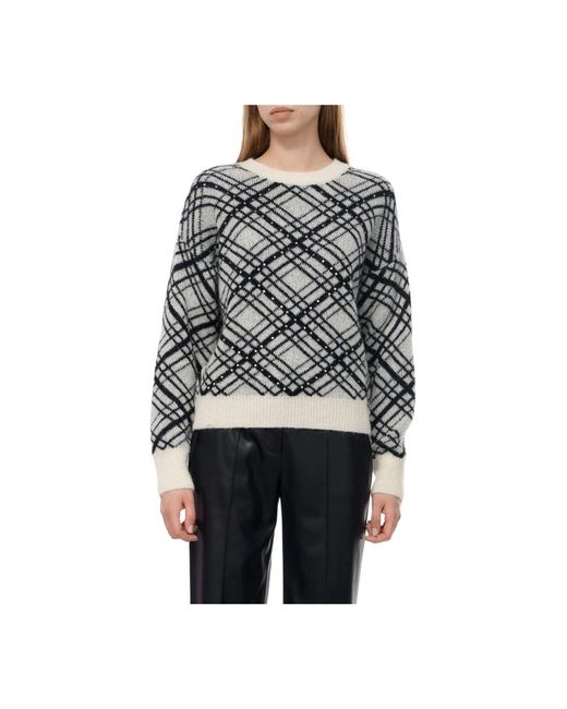Liu Jo Gray Round-Neck Knitwear