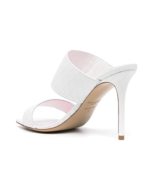 Balmain White High heel sandals
