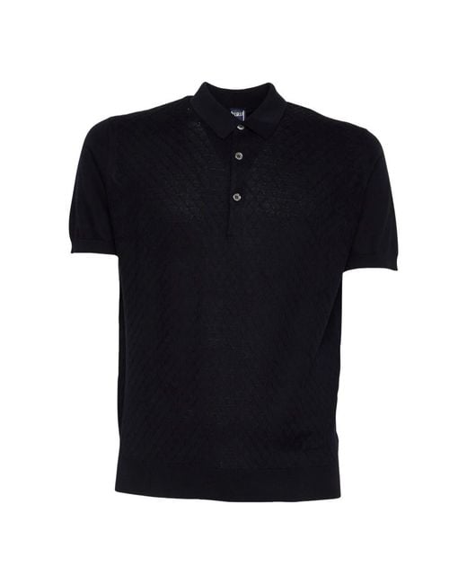 Fedeli Black Polo Shirts for men