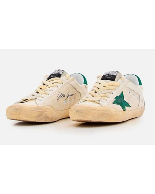 Golden Goose Deluxe Brand Sneakers mit schnürung und iconic star in Green für Herren