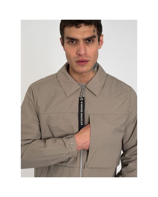 Moose Knuckles Windbreaker Hemdjacke in Brown für Herren