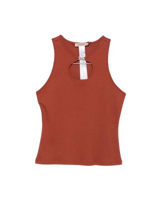 Twinset Red Sleeveless Tops