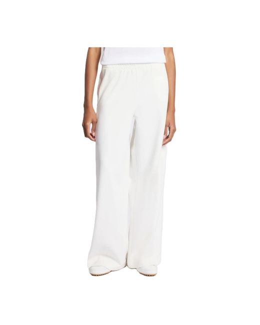 Fay White Wide Trousers