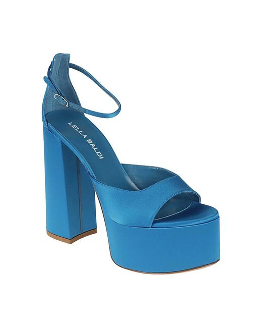 Lella Baldi Blue High Heel Sandals