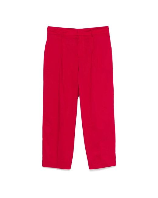 Liviana Conti Red Cropped Trousers