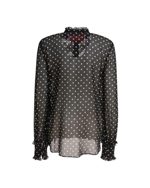 Valentino Zwarte Zijden Overhemd Elegante Stijl in het Black