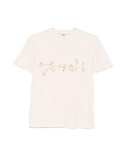 T-Shirts Fendi de color White