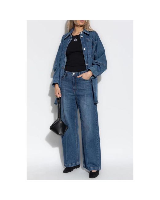 Munthe Jassen ,Blauw ,Denim Denim Jack Prickly in het Blue