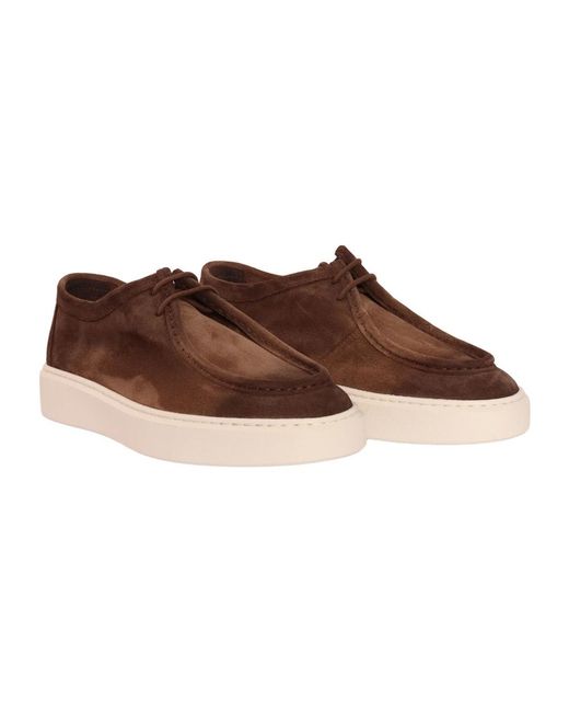 Doucal's Brown Laced Shoes for men