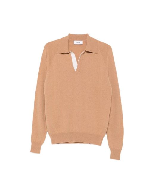Lardini Natural V-Neck Knitwear for men