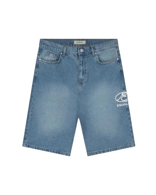 Denim Shorts Equalite de hombre de color Blue