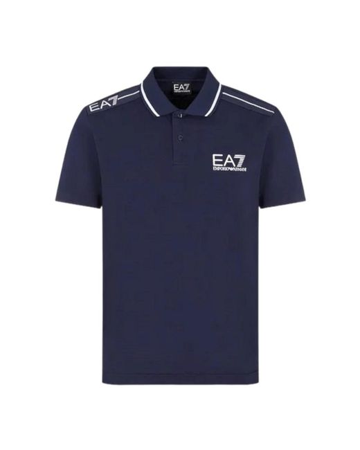 Polo Shirts EA7 de hombre de color Blue