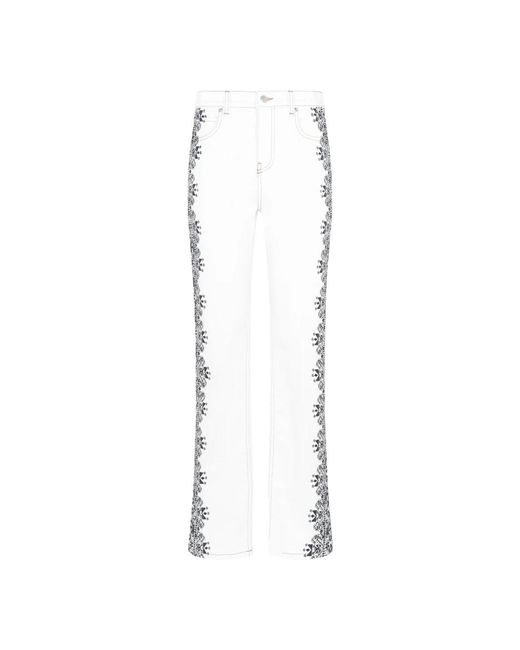 Pantaloni larghi eleganti di Etro in White