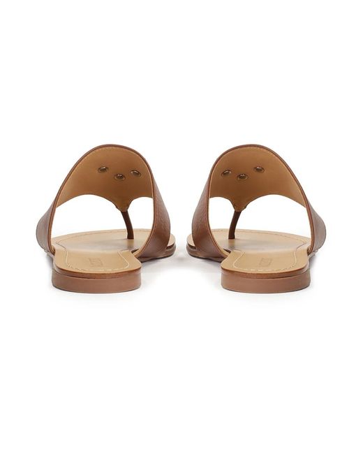 Kazar Schoenen ,Bruin ,Leer Monogram Leren Teenslippers in het Brown