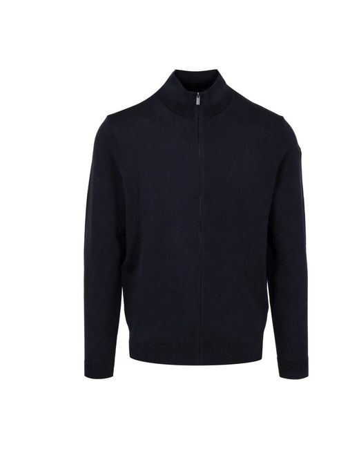 Rrd Ribbed Zip Cardigan in het Blue voor heren