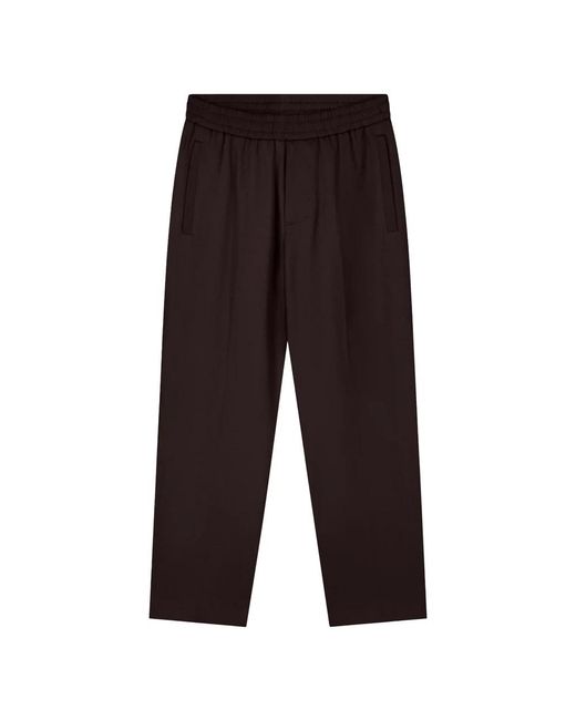Olaf Hussein Slim Elastische Broek in het Brown voor heren