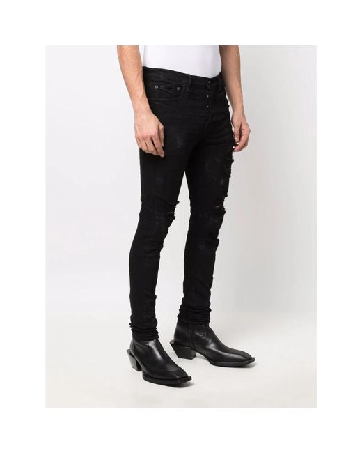 Purple Brand Black Skinny Fit Jeans for men