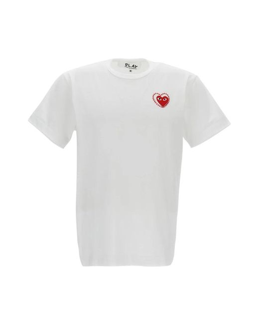 COMME DES GARÇONS PLAY White T-Shirts