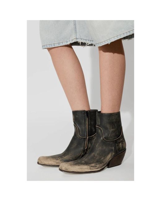 Balenciaga Brown Cowboy Boots