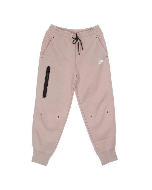 Nike Fitness ,Roze ,Katoen Tech Fleece Lightweight Trainingsbroek in het Pink