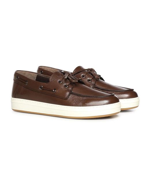 Hogan Brown Sailor Shoes for men