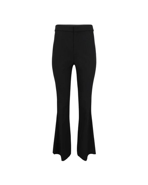 Vince Black Schwarze crop flare baumwollhose