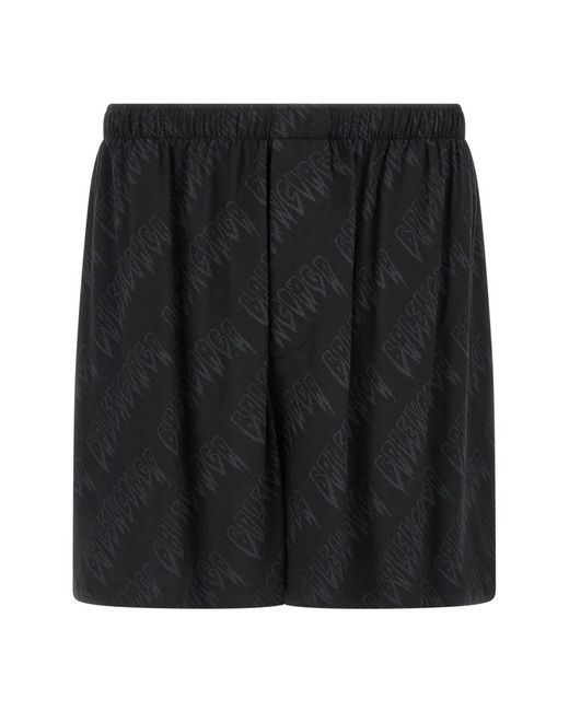 Balenciaga Black Casual Shorts for men