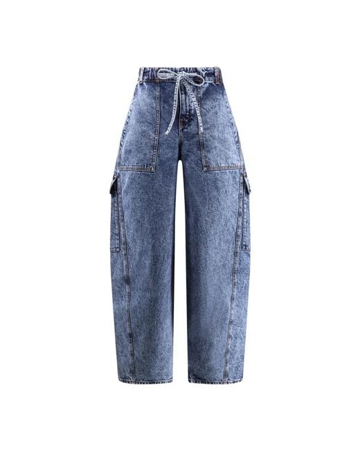 Alaïa Blue Cargo Pants