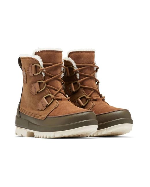 Sorel Brown Torino Ii Lace-Up Combat Boots