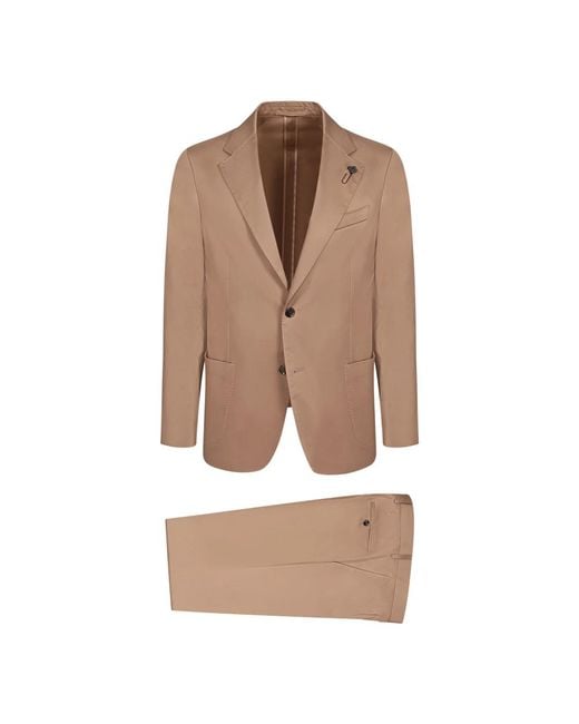Lardini Brown Single Breasted Suits for men