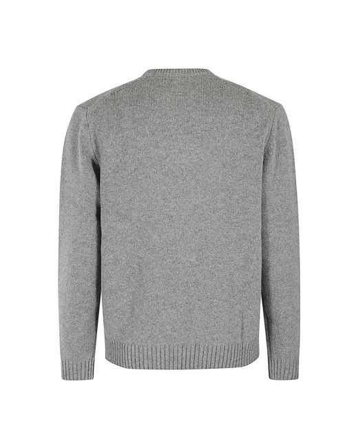 Aspesi Gray Round-Neck Knitwear for men