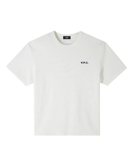 A.P.C. Tops ,Wit ,Katoen Boxy Petit Vpc T-Shirt in het White voor heren