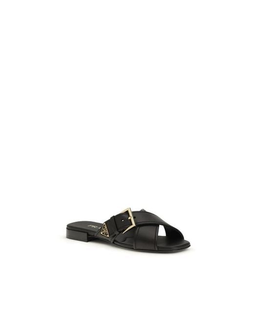 Prada Black Sliders
