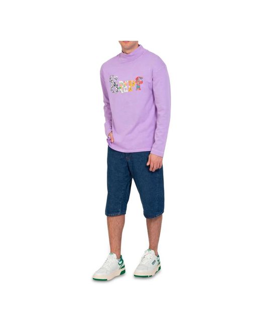 ERL Purple Long Sleeve T-Shirts for men