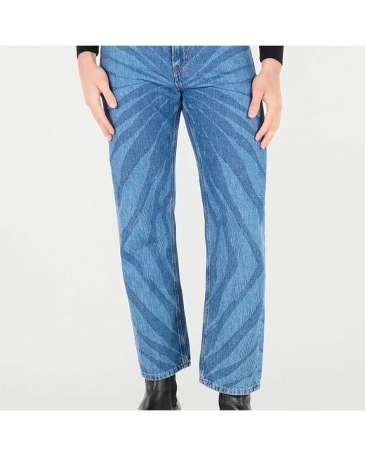 Roberto Cavalli Blue Straight Jeans for men