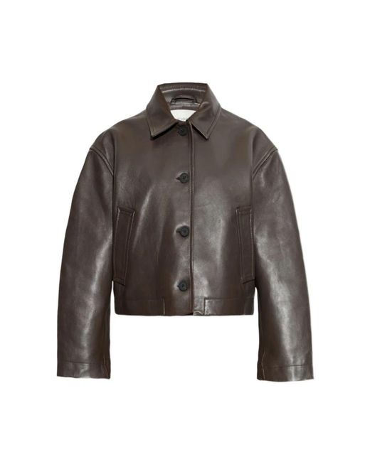 Studio Nicholson Gray Leather Jackets
