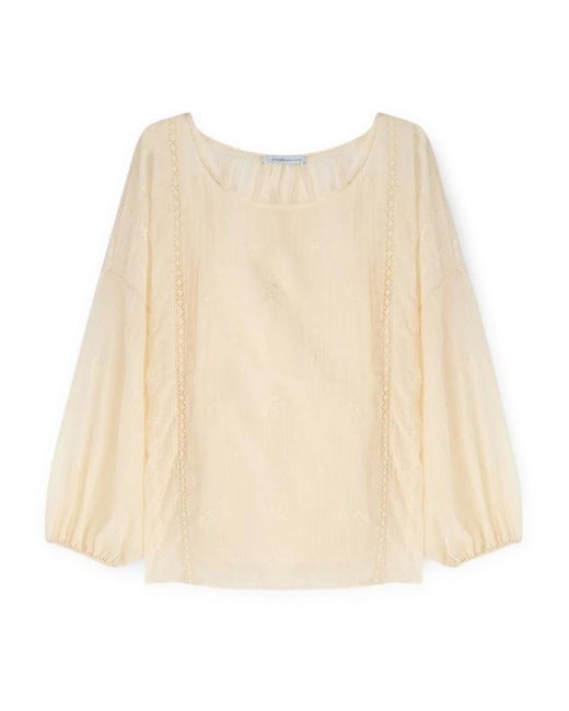 Blouses mötivi de color Natural